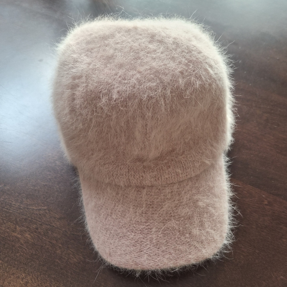 Anthropologie Wool Blend Light Pink Cap